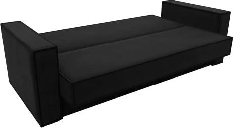 Диван-книжка Куба (Черный/Микровельвет) Лига Диванов арт.122051