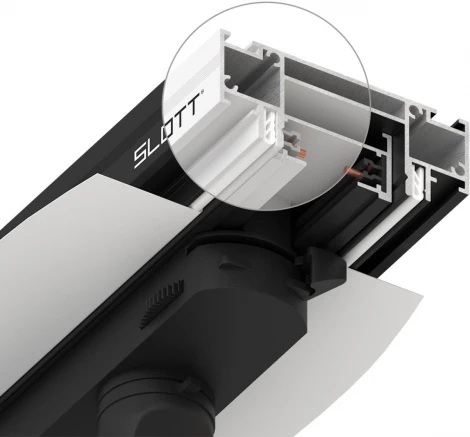 Интрудер (профиль) для встраивания однофазного трека в натяжной потолок, длина 2м Novotech 135192