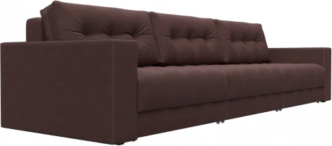 Диван прямой с декором Лига-049 НПБ Лонг Лига Диванов (Замша) арт.128443