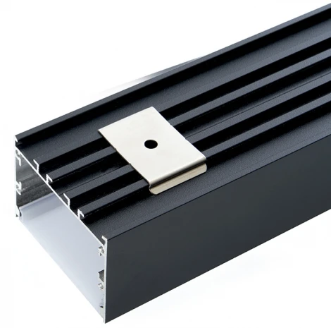 Профиль накладной для светодиодной ленты Feron 10370 "Линии света", черный CAB257