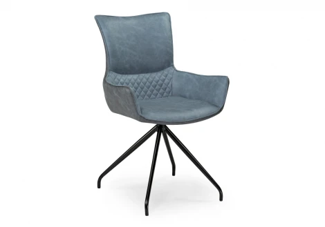 Стул Woodville на металлокаркасе Донаель крутящийся ткань kiprus 11/12 / черный глянец 528499