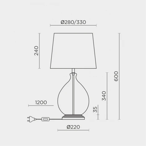 Интерьерная настольная лампа Modelux ML.6111.01TL BK
