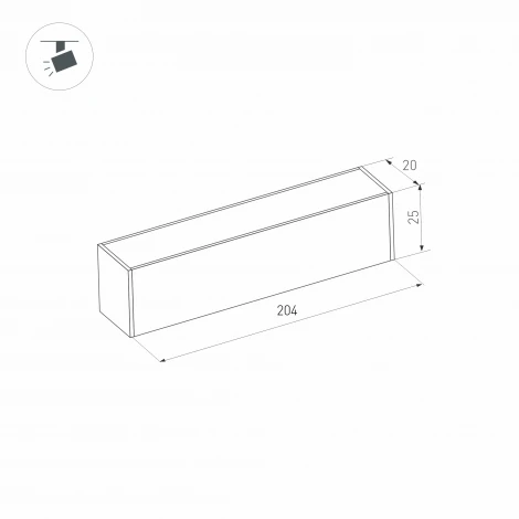 Трековый светильник магнитный Arlight 033673 (LED, 24V)