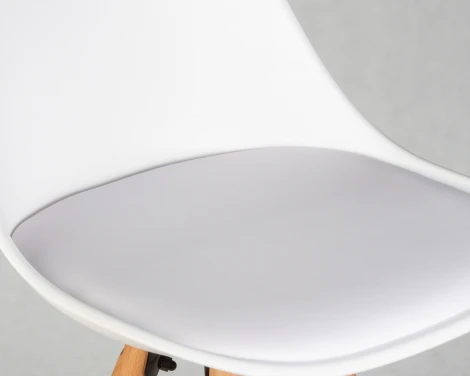 Набор 2 шт стул полубарный DOBRIN RONNI (ножки светлый бук, белый (ZL-W-02))