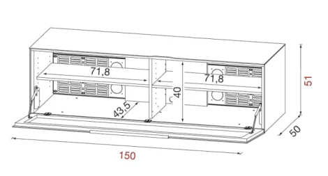 Тумба под телевизор BG 412 Munari