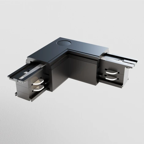 Коннектор угловой внутренний Trinity черный (трехфазный) Maytoni Technical TRA005CL-31B-R (220V)