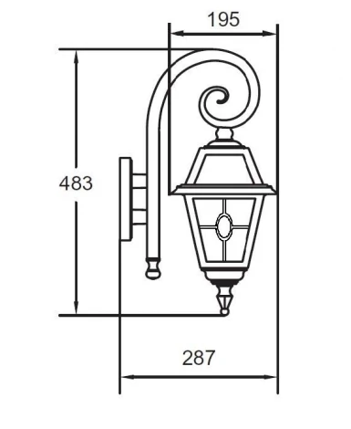 Настенный фонарь уличный Oasis Light 91102/18S lgY Bl