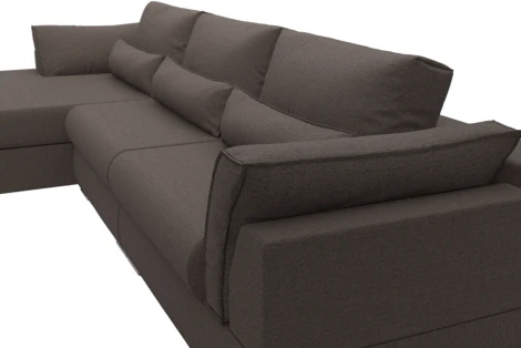 Диван угловой Пекин Long угол левый Лига Диванов (Рогожка) арт.122940L