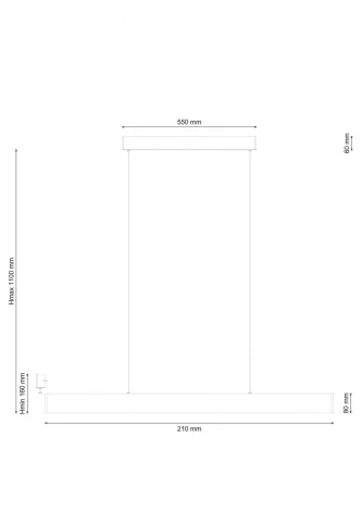 Подвесной линейный светодиодный светильник 206.30 Lucia Tucci Aero bianco LED (220V, на тросе)