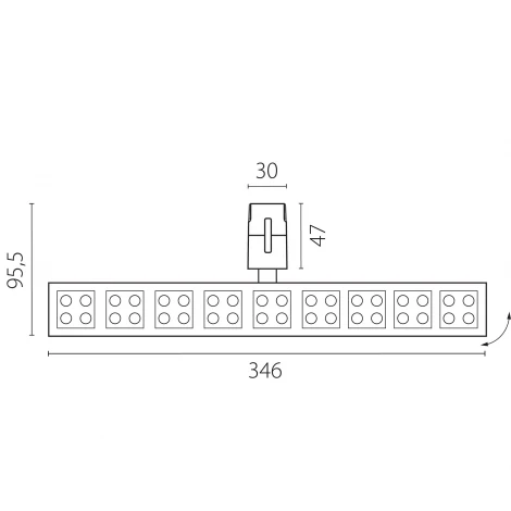 Трековый светильник низковольтный светодиодный Lightstar Due Hermes 270147 48V 18W черный 4000K