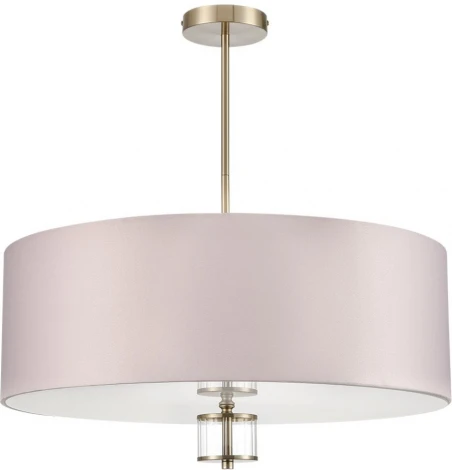 Потолочная люстра на штанге Lumion Damona 8109/7C латунь титаниум/бежевый, металл/текстиль/стекло E14 7*40W 220V (круглые)