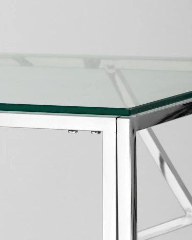 Журнальный столик Stool Group 55*55 АРТ ДЕКО серебро УТ000001507