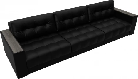 Диван прямой с декором Лига-049 НПБ Лонг Лига Диванов (Экокожа) арт.128435