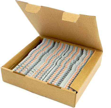 Зажим пружинный 4-х проводной проходной Stekker 49246