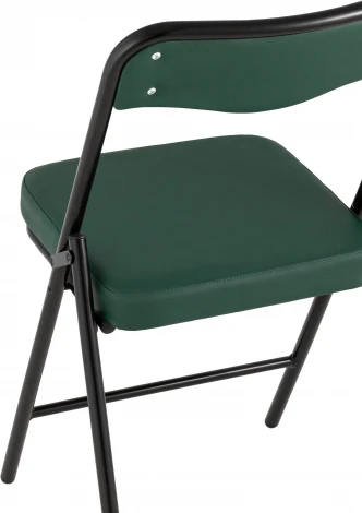 Складной стул Stool Group Джонни экокожа зелёный каркас черный матовый УТ000035364