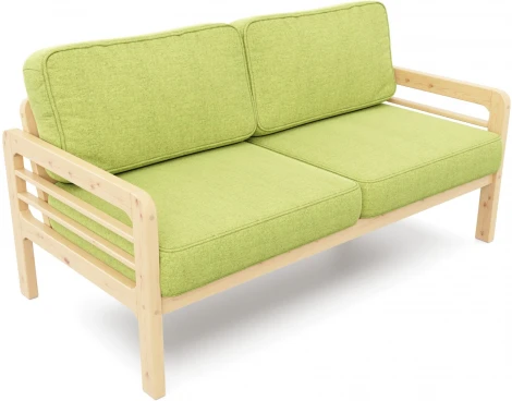 Диван Arsko прямой Бергер Б сосна рогожка зеленая