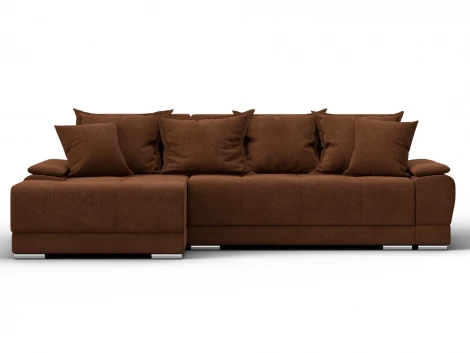 Диван угловой Лига-119 угол левый (ДСП,Брус,Фанера,ЛДС,Велюр/Терракотовый) Лига Диванов 137097L