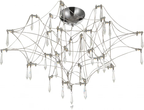 Потолочная люстра светодиодная ST Luce Gravetta SL6601.102.78 Хром/Прозрачный LED 78*0,35W 3000K (220V)