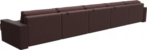 Диван П-образный с декором Лига-049 НПБ Мегалонг Лига Диванов (Замша) арт.128545