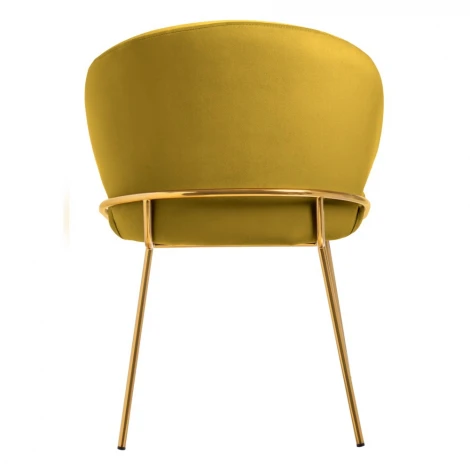 Стул-полукресло Emil горчичный с золотыми ножками Bradex Home арт.RF 0844