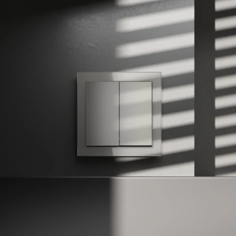 Перекрестный переключатель встраиваемый IP30 Voltum S70 VLS020504 двухклавишный 10А, (шелк)