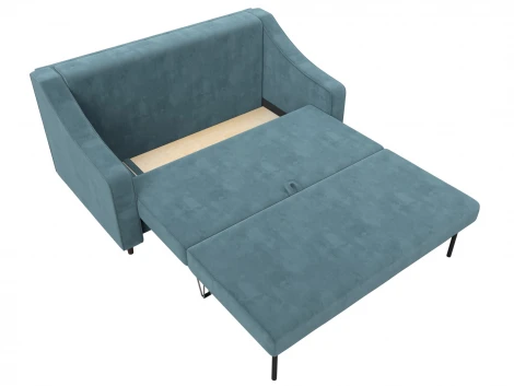 Диван прямой Лига-071 (ЛДСП,Брус,Фанера/Дерево/Велюр/Бирюзовый) Лига Диванов 129764