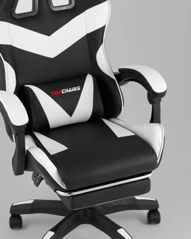 Кресло спортивное TopChairs MG-7019 черно-белый TopChairs УТ000042692
