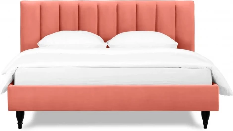 Кровать Queen II Sofia L 1600 ОГОГО (арт.577475), (Ткань/Оранжевый)