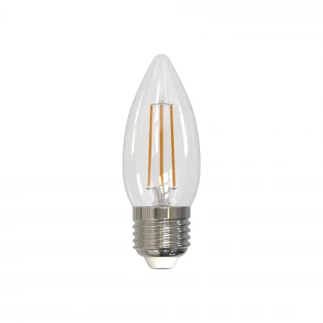 Лампочка светодиодная свеча прозрачная E27 11W 3000K Uniel LED-C35-11W/3000K/E27/CL PLS02WH