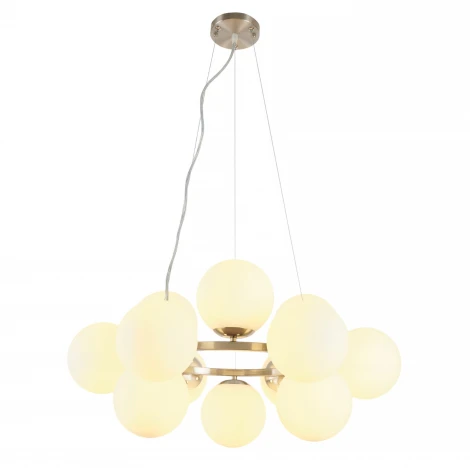 Подвесная люстра MyFar Aerton MR1947-12P (220V, на тросе, шарики, молекулы)