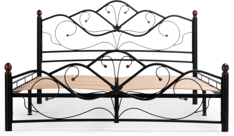 Двуспальная кровать Woodville Виктори 2 160х200 черная 402992