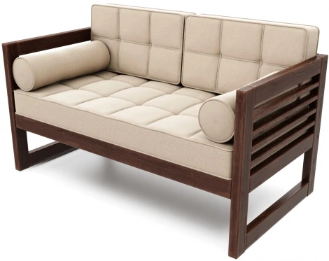 Диван Arsko прямой Сега М орех велюр бежевый