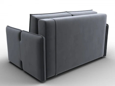 Диван прямой Лига-117 (ЛДСП,Брус,Фанера,Велюр/Серый) Лига Диванов 137012