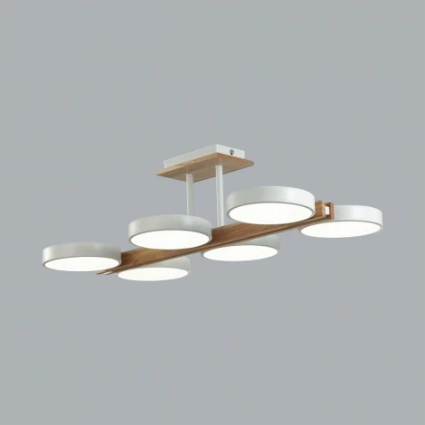 Потолочная люстра на штанге Lumion Plato 8030/108CL белый, дерево/металл, акрил LED 72W 3000-6000К 220V