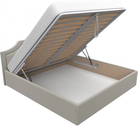 Кровать интерьерная Афина 180 (Бежевый/Рогожка) Лига Диванов арт.123046