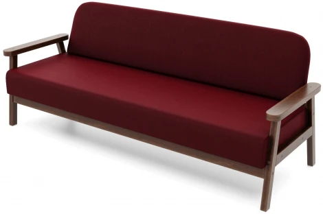 Диван Arsko прямой Флори Б орех велюр бордовый
