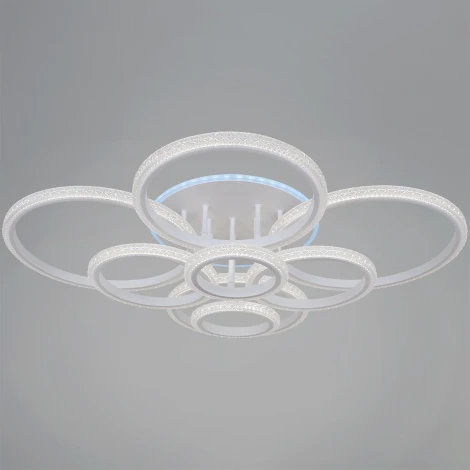 Потолочная люстра светодиодная на штанге с регулировкой цветовой температуры и яркости, с ночным режимом и RGB Reluce 06333-0.3-08C WH (RGB)