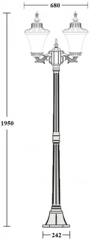 Наземный фонарь Oasis Light ELBA 86408A/15 Bl (220V, IP44)