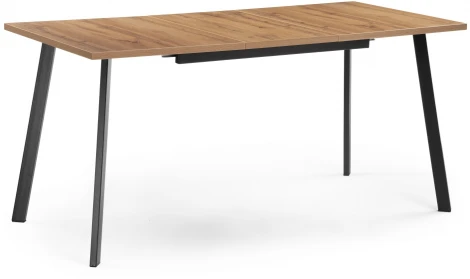 Стол раскладной Notta Колон Лофт 120 25 мм черный матовый / дуб вотан 489606
