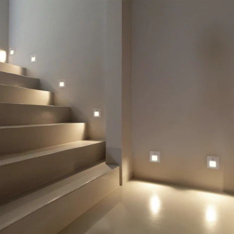 Встраиваемая подсветка для лестниц и ступеней Denkirs Sensor DK1020-WH (220V, датчик движения)