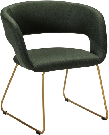 Кресло Hugs тёмно-зеленый/Линк золото R-Home арт.410131135h_Dark_Green