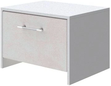 PROxSON Тумба Varna (ЛДСП Белая+ткань Белый/Teddy Жемчужный) 51x40