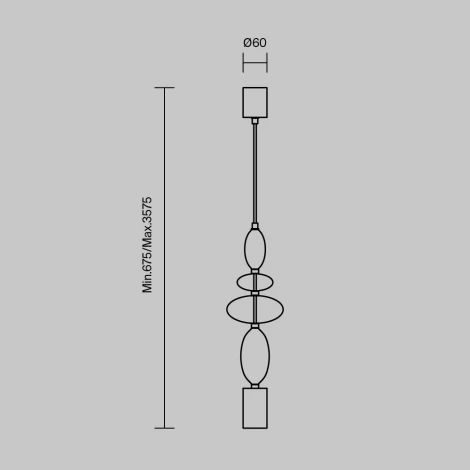 Подвесной светильник Maytoni Monochrome MOD071PL-L8B3K1 (220V, на проводе, бусы)