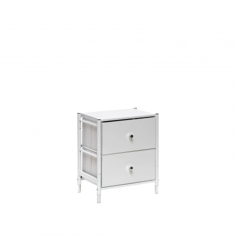 Комод Leset Хайди 2 ящика (Сталь,Экокожа,ЛМДФ/Белый) арт.2500000224300