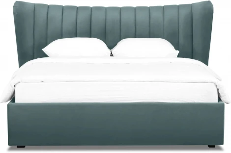 Кровать Queen Agata Lux ОГОГО (арт.343905), (Ткань/Бирюзовый)