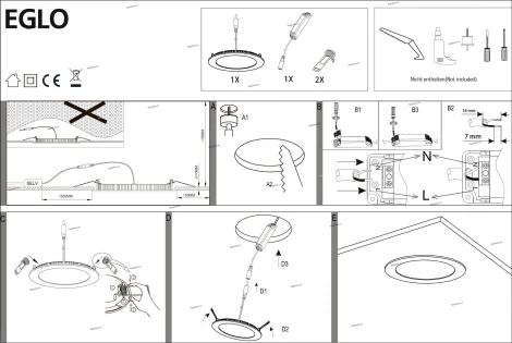 Встраиваемый точечный светильник Eglo Fueva 1 31675 (LED, 220V)