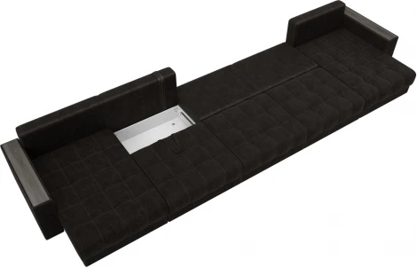 Диван П-образный с декором Лига-049 НПБ Мегалонг Лига Диванов (Велюр) арт.128533