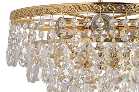 Потолочная люстра на штанге Arti Lampadari Castellana Gold Castellana E 1.3.38.608 G (220V, хрусталь)