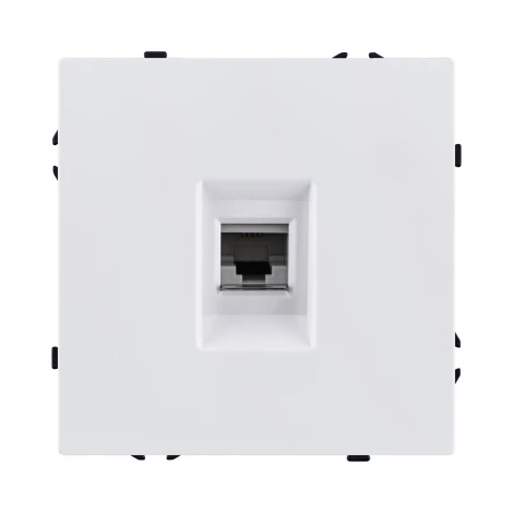 Розетка телефонная RJ11 белый глянцевый Kollinger Eclipse EC-019WG