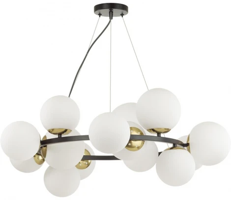 Подвесная люстра Lumion Melona 6508/14 черный, белый, бронза E14 14*40W 220V (на тросе, шарики)